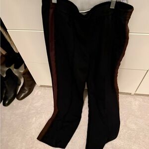 Madewell Black Joggers with Dark Brown Accents
